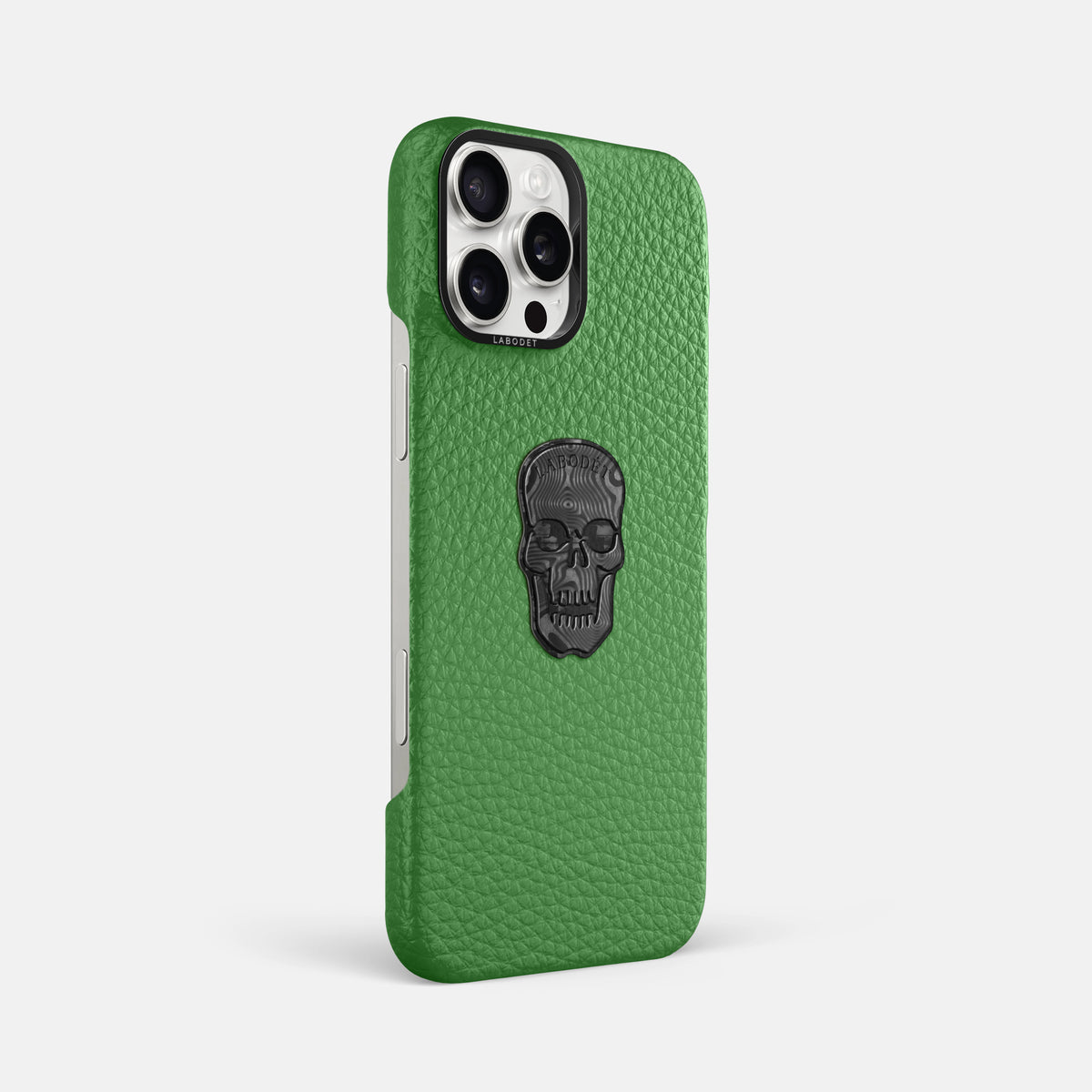Herb iPhone 16 Pro Max Classic Case Calf with Black Metal -2 | Herb-Black