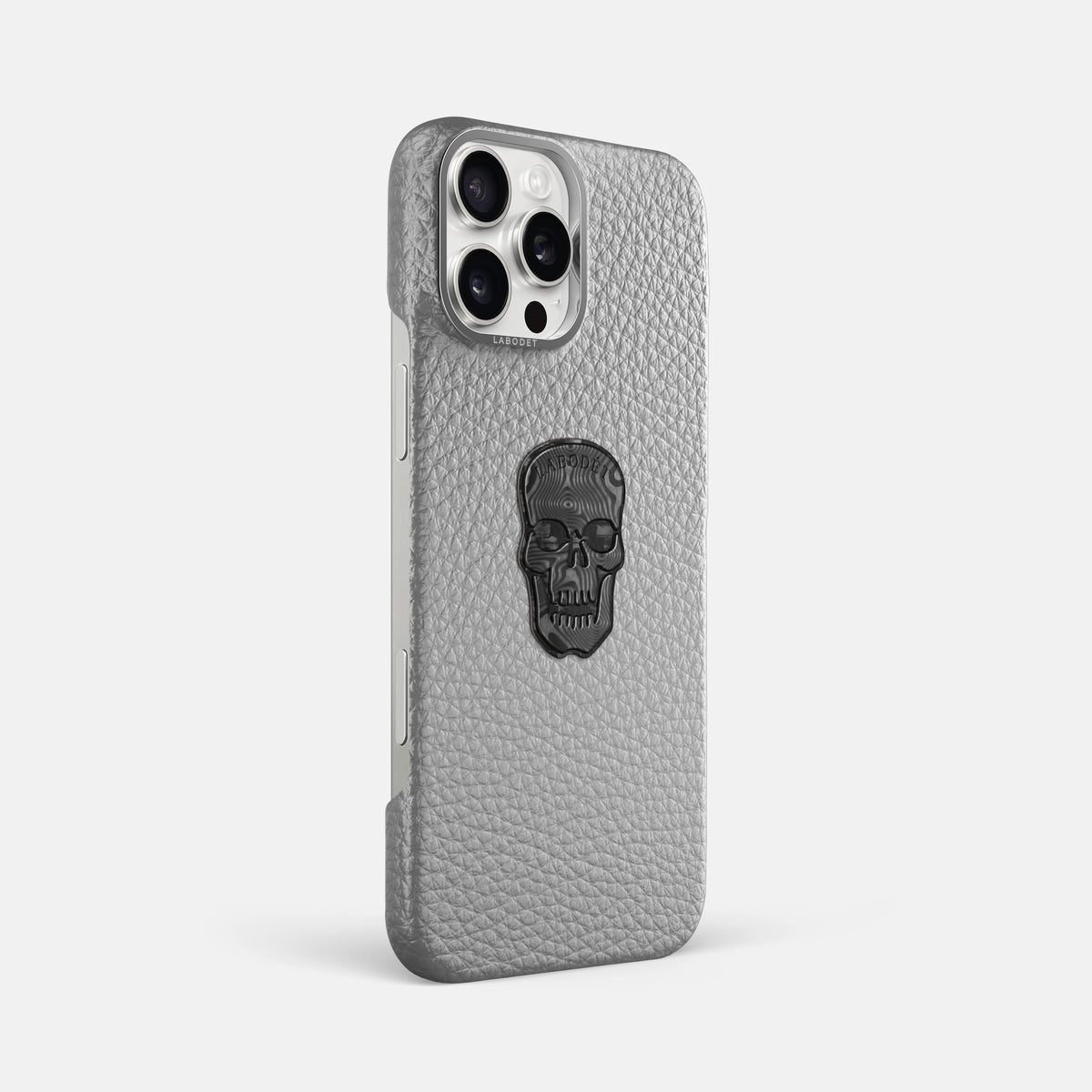 Nuage iPhone 16 Pro Max Classic Case Calf with Steel Metal -2 | Nuage-Steel