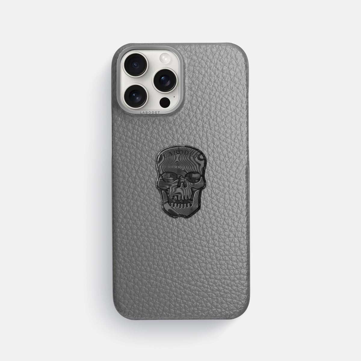 Souris iPhone 16 Pro Max Classic Case Calf with Steel Metal -1 | Souris-Steel