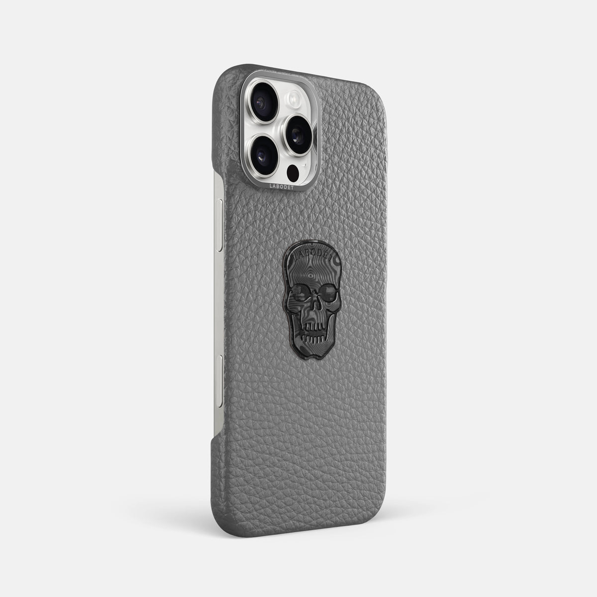 Souris iPhone 16 Pro Max Classic Case Calf with Steel Metal -2 | Souris-Steel
