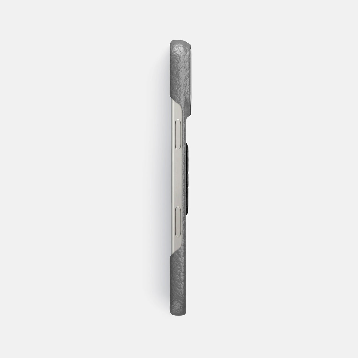 Souris iPhone 16 Pro Max Classic Case Calf with Steel Metal -3 | Souris-Steel