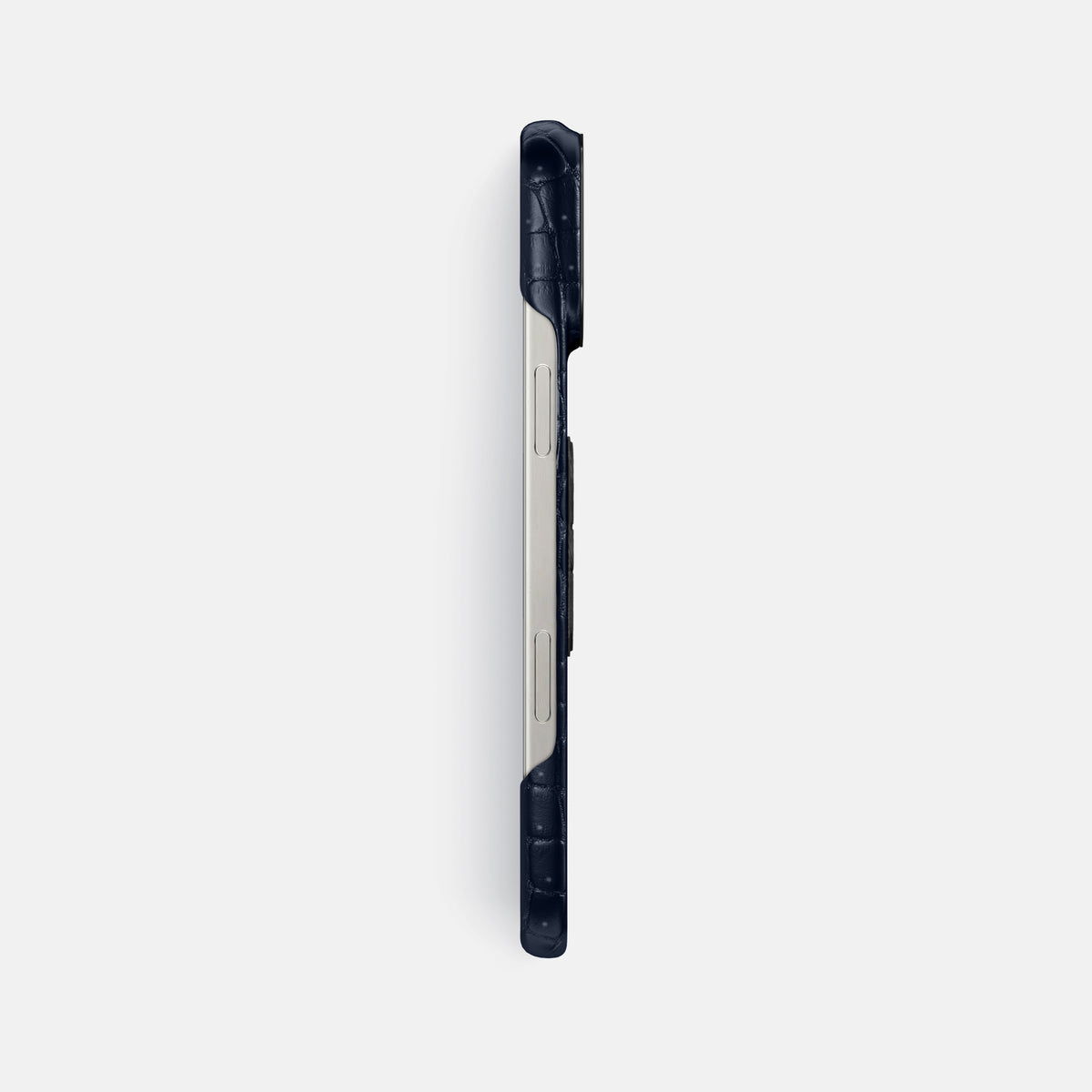 Deep Blue Sea iPhone 16 Pro Max Porosus Crocodile Porosus Crocodile with Black Metal -3 | Deep-Blue-Sea-Black