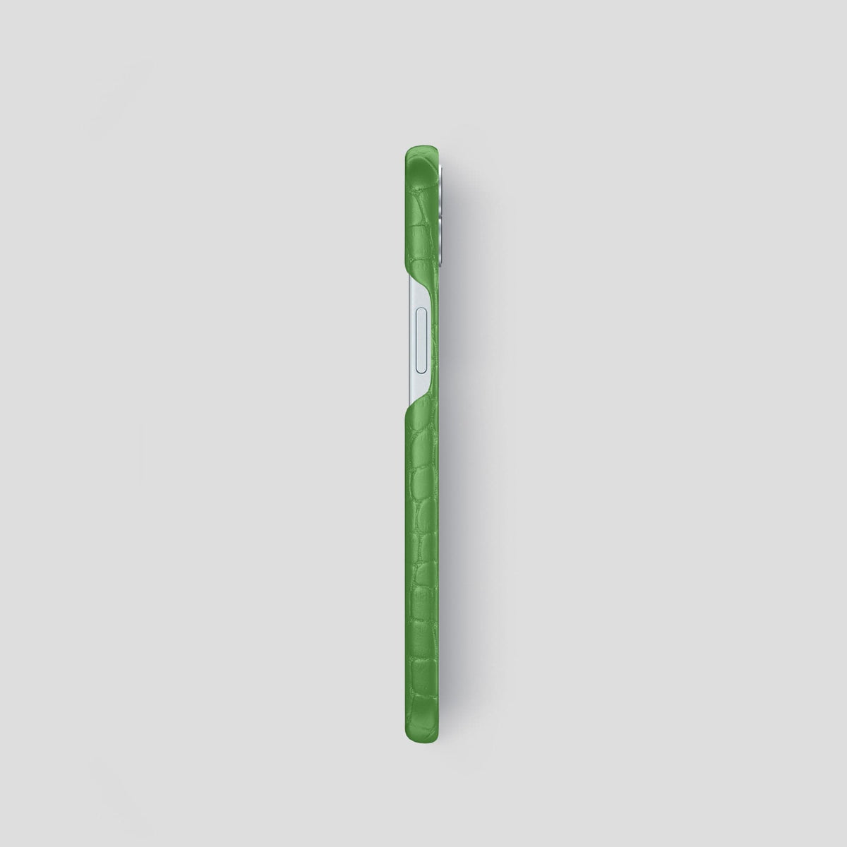 Apple-Green iPhone 15 Slim Case Alligator -3 | Apple-Green