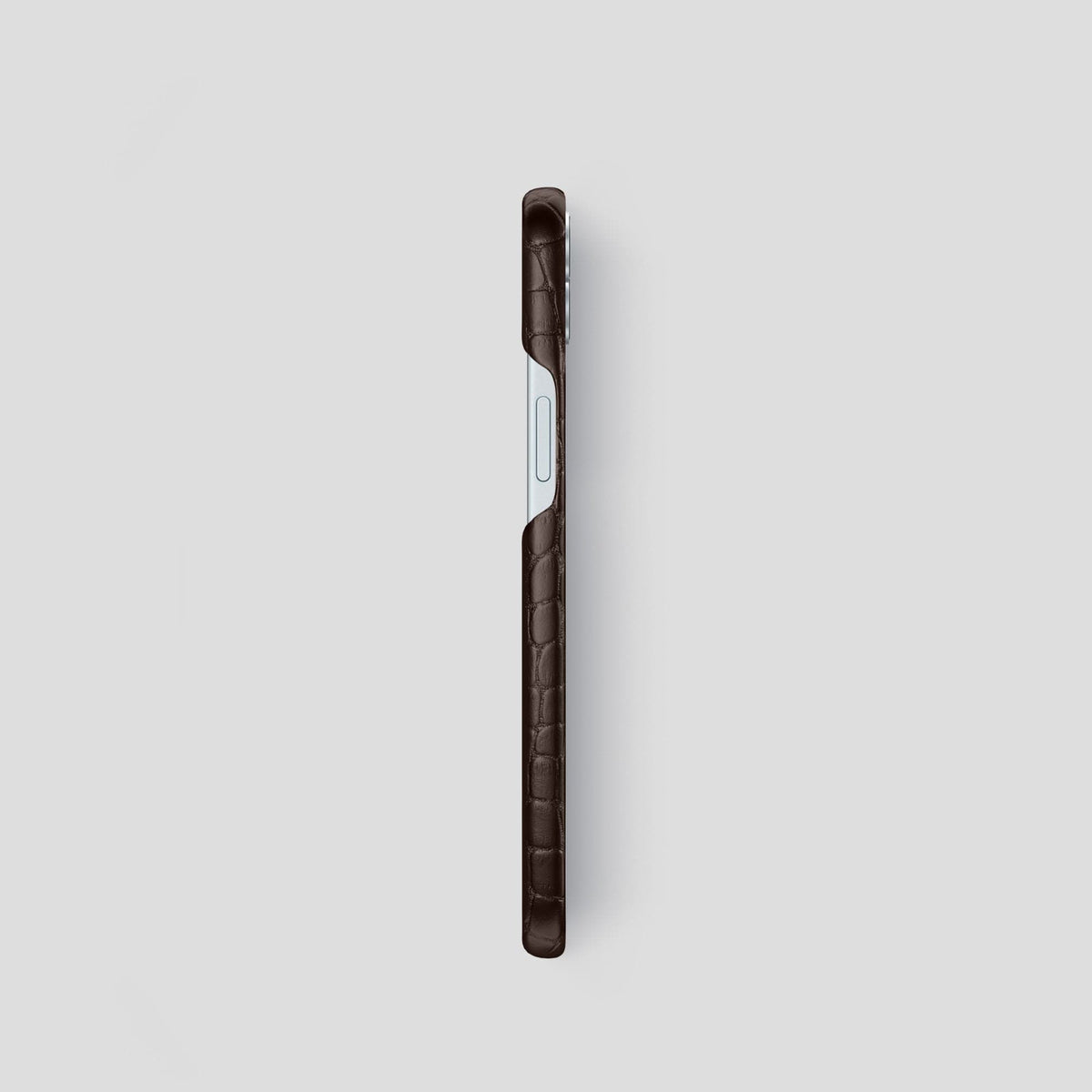Dark Brown iPhone 15 Slim Case Alligator -3 | Dark-Brown