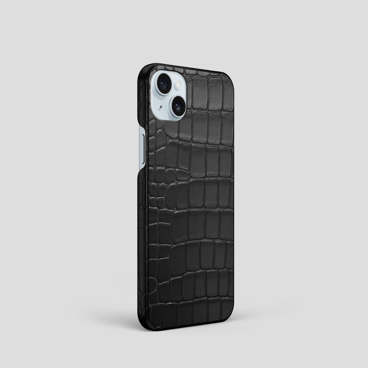 Black iPhone 15 Slim Case Alligator -2 | Black