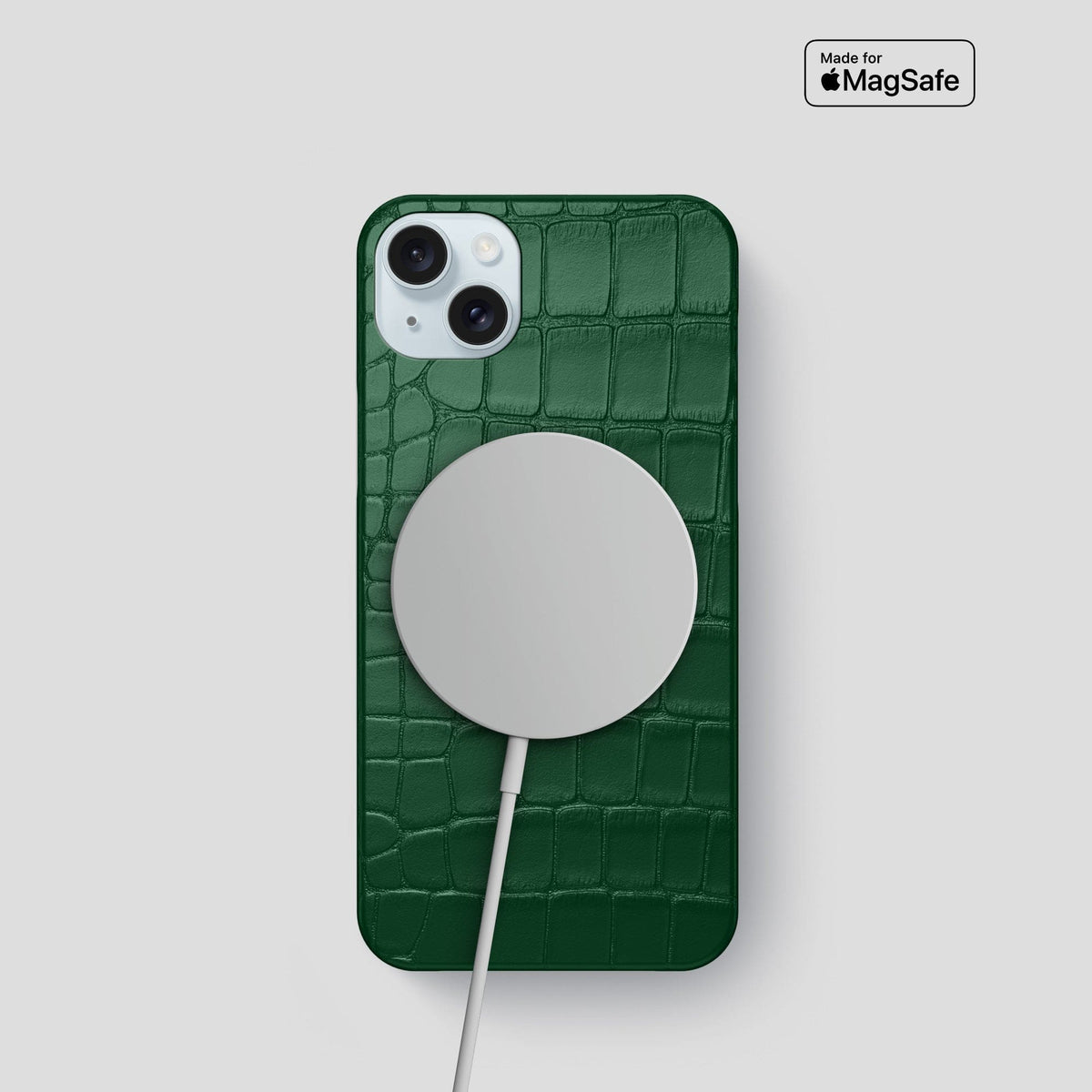 Forest-Green iPhone 15 Slim Case Alligator -5 | Forest-Green