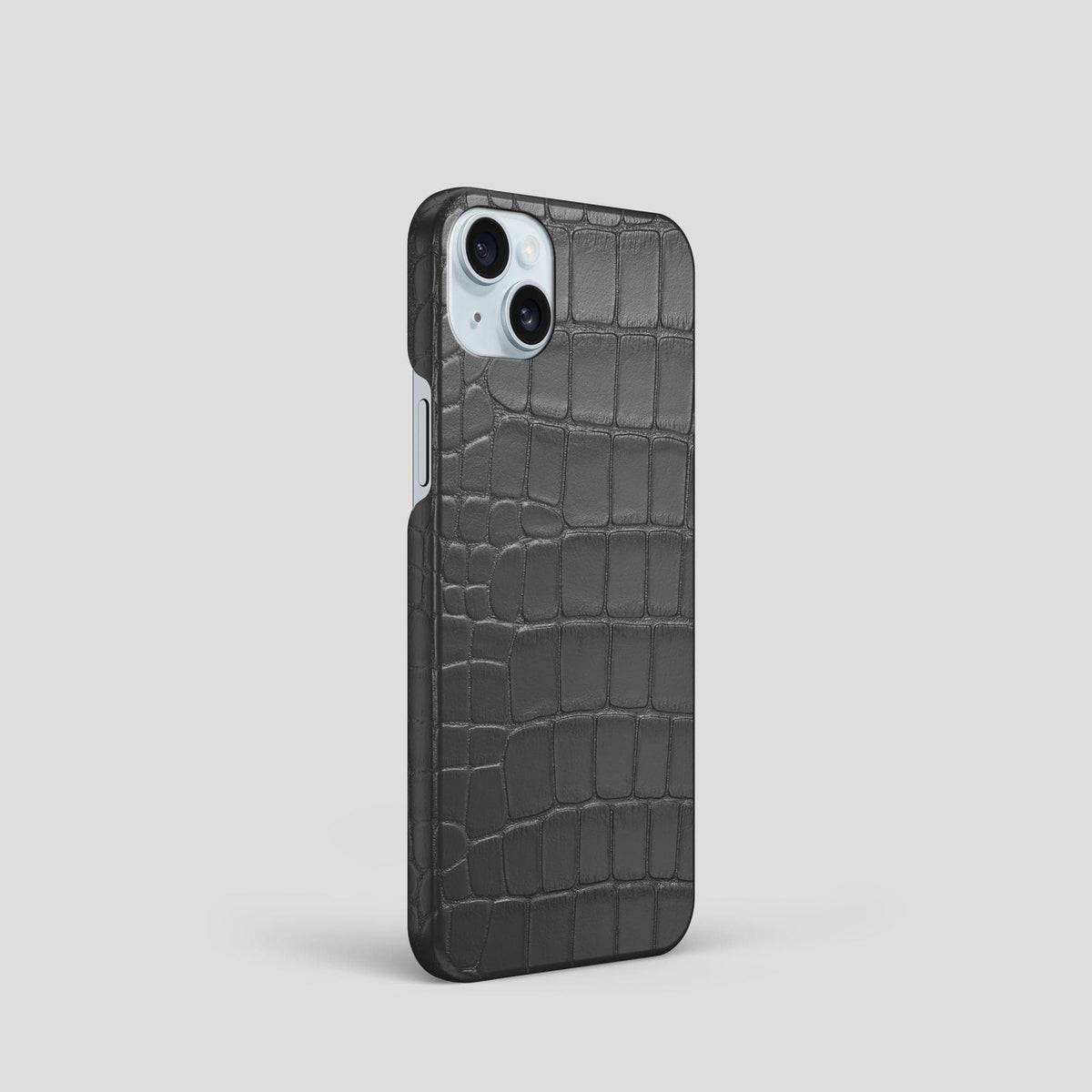 Grey iPhone 15 Slim Case Alligator -2 | Grey