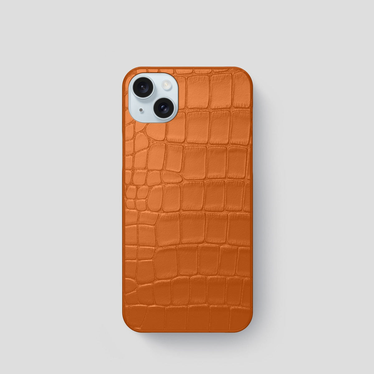 Orange iPhone 15 Slim Case Alligator -1 | Orange