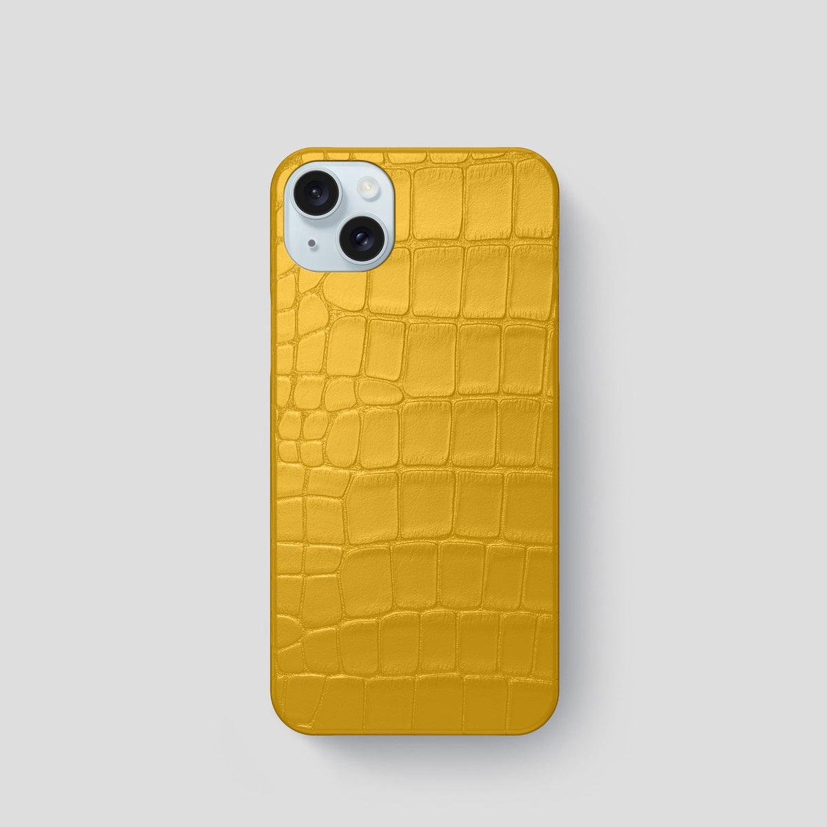 Yellow iPhone 15 Slim Case Alligator -1 | Yellow