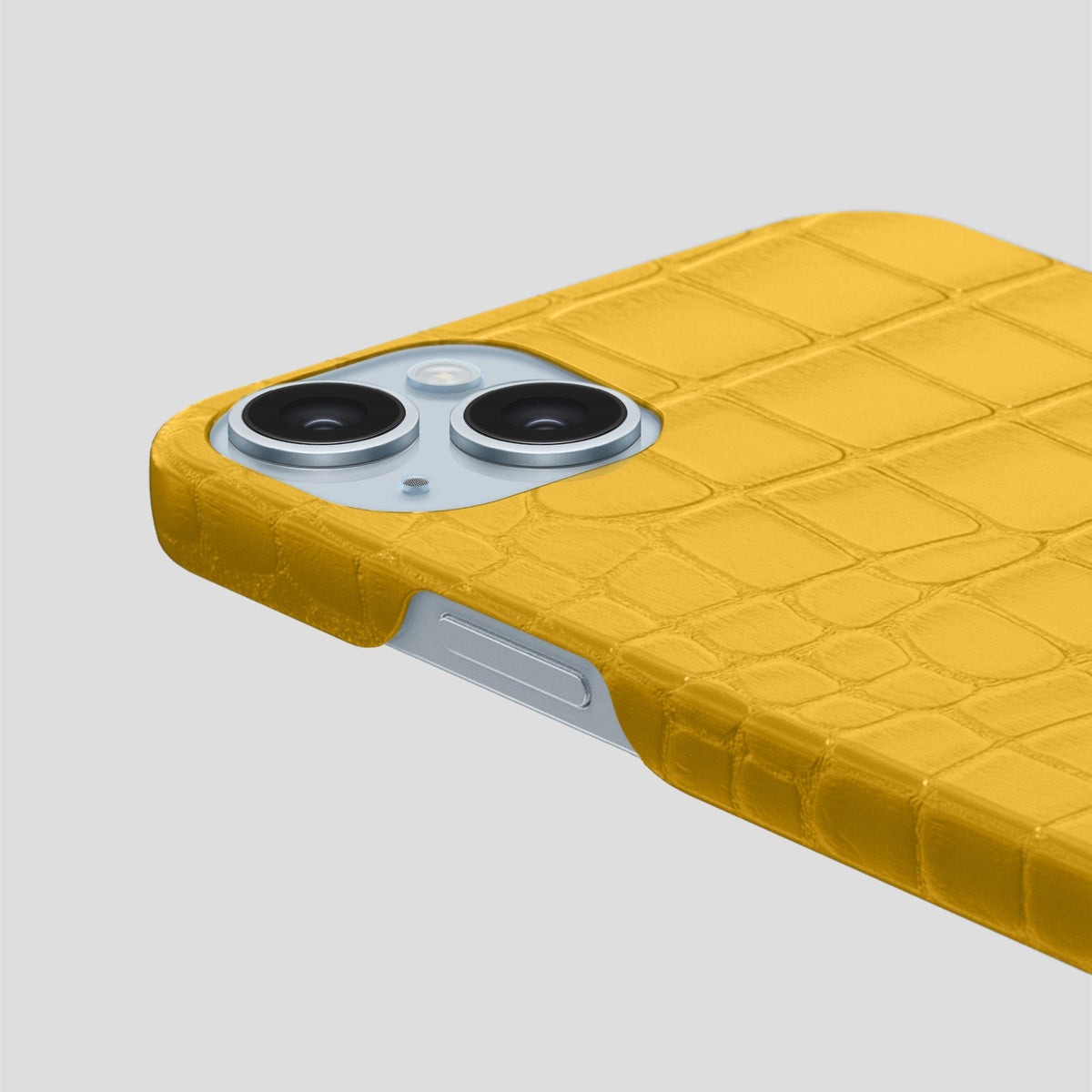 Yellow iPhone 15 Slim Case Alligator -6 | Yellow