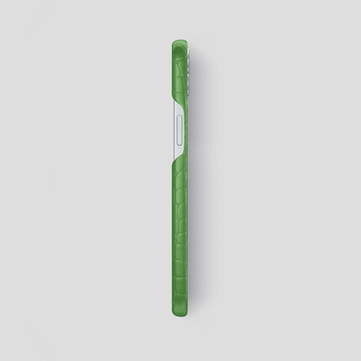 Apple-Green iPhone 15 Plus Slim Case Alligator -3 | Apple-Green