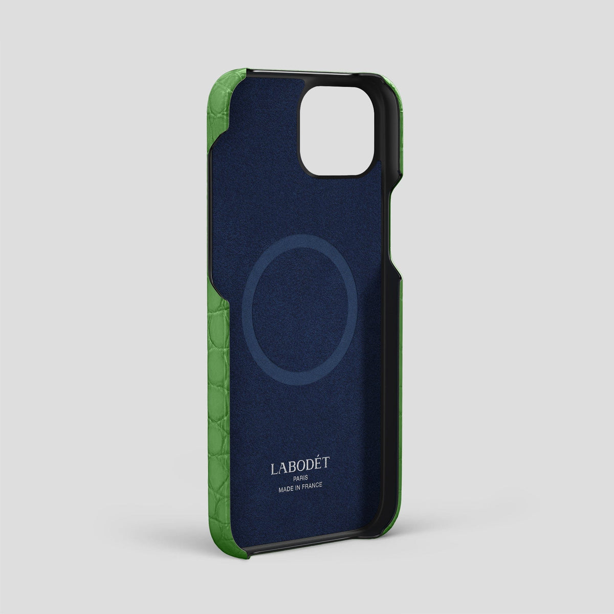 Apple-Green iPhone 15 Plus Slim Case Alligator -4 | Apple-Green