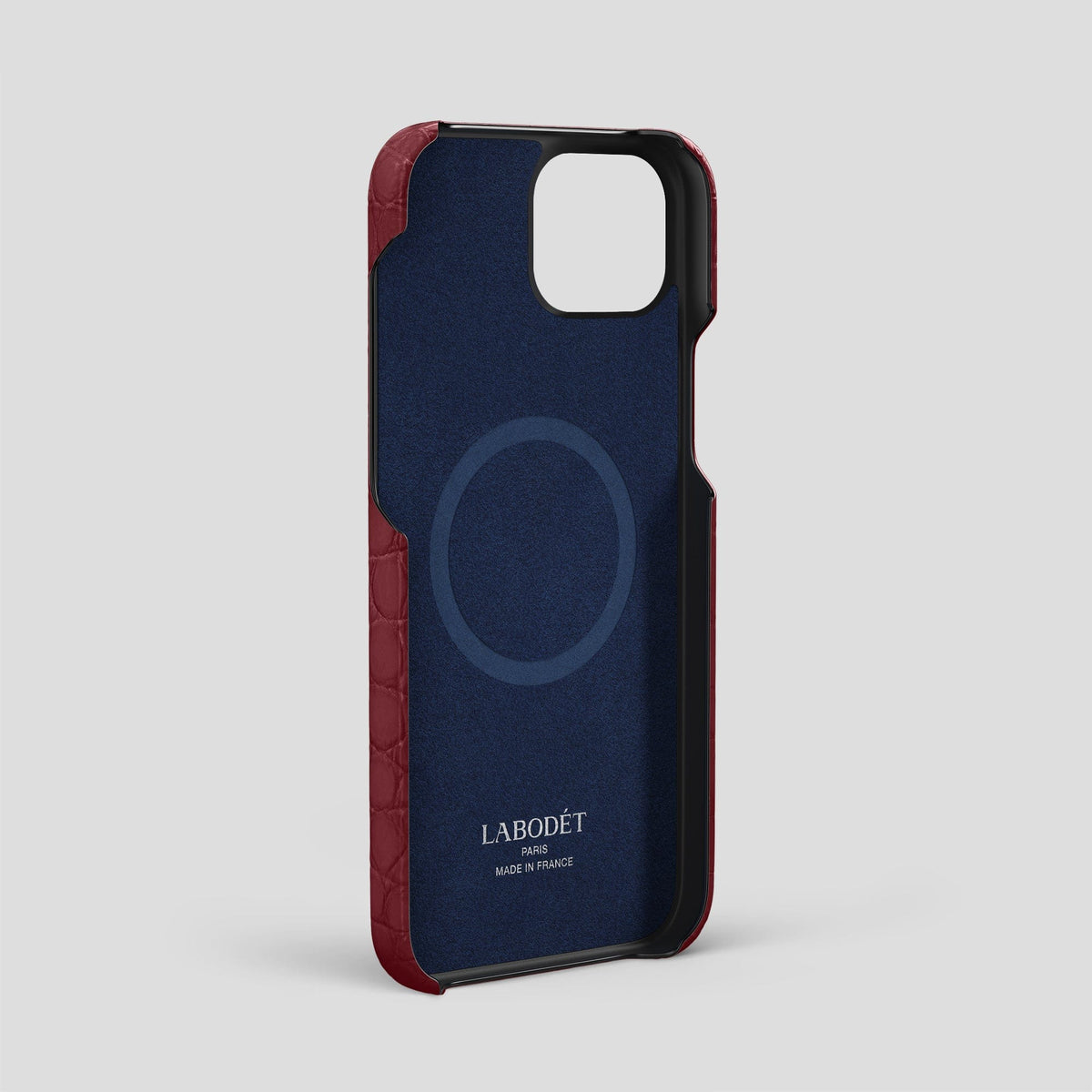 Burgundy iPhone 15 Plus Slim Case Alligator -4 | Burgundy