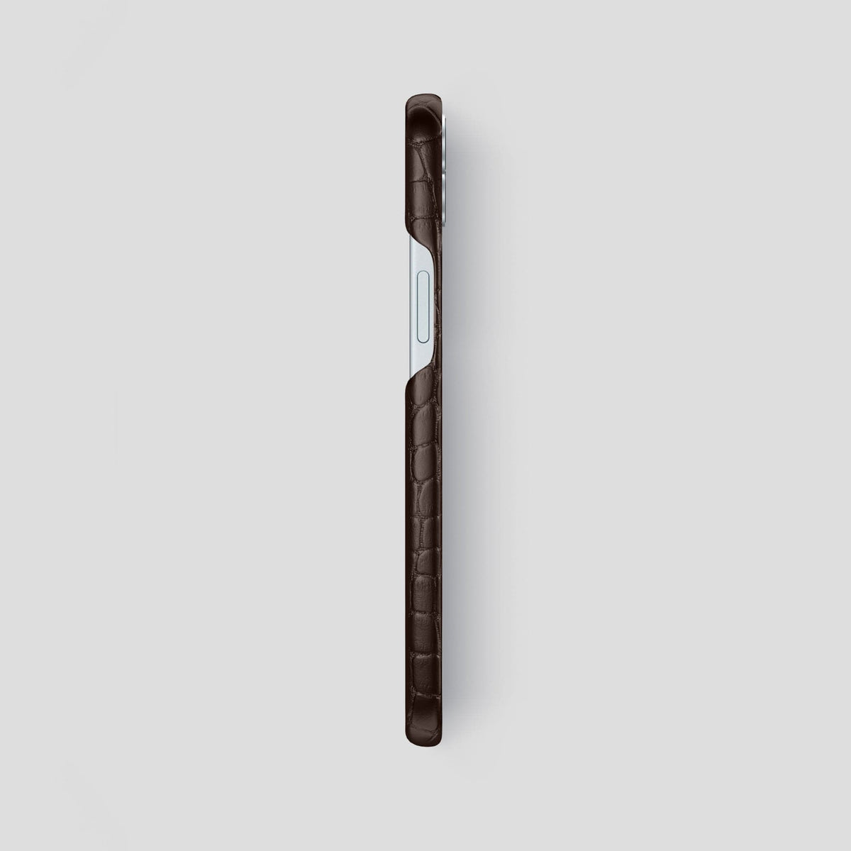 Dark Brown iPhone 15 Plus Slim Case Alligator -3 | Dark-Brown