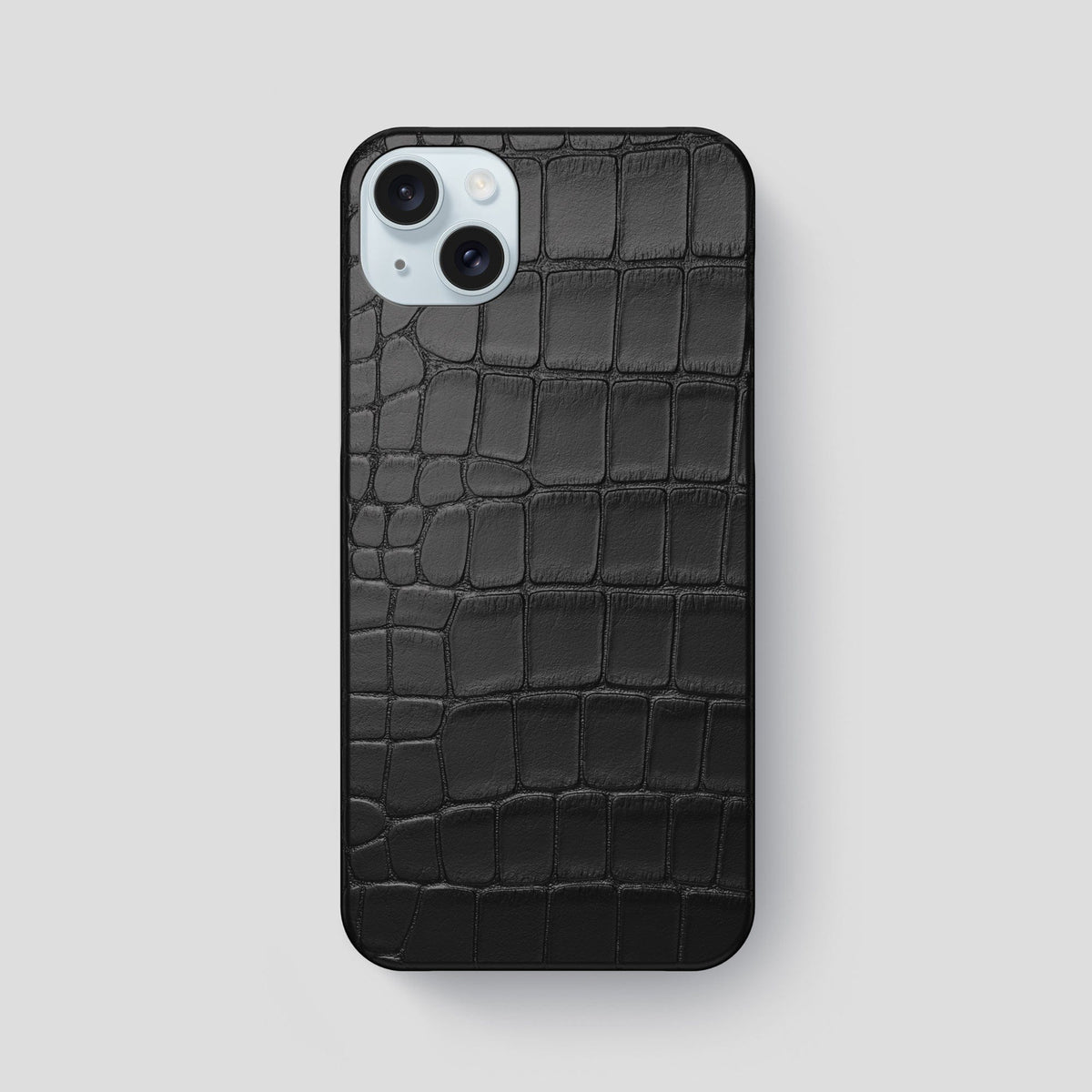 Black iPhone 15 Plus Slim Case Alligator -1 | Black