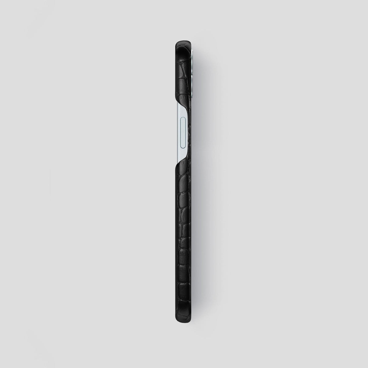 Black iPhone 15 Plus Slim Case Alligator -3 | Black