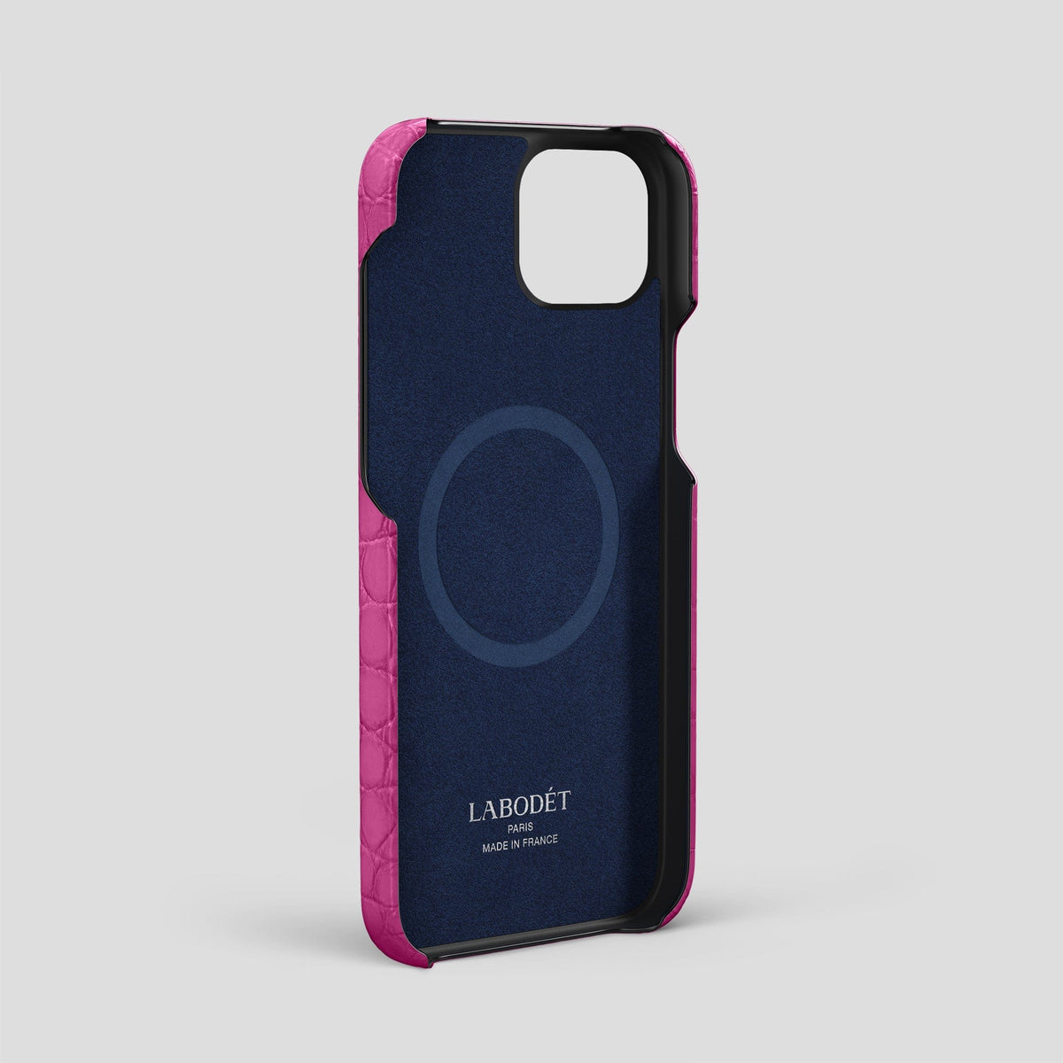 Fuchsia iPhone 15 Plus Slim Case Alligator -4 | Fuchsia