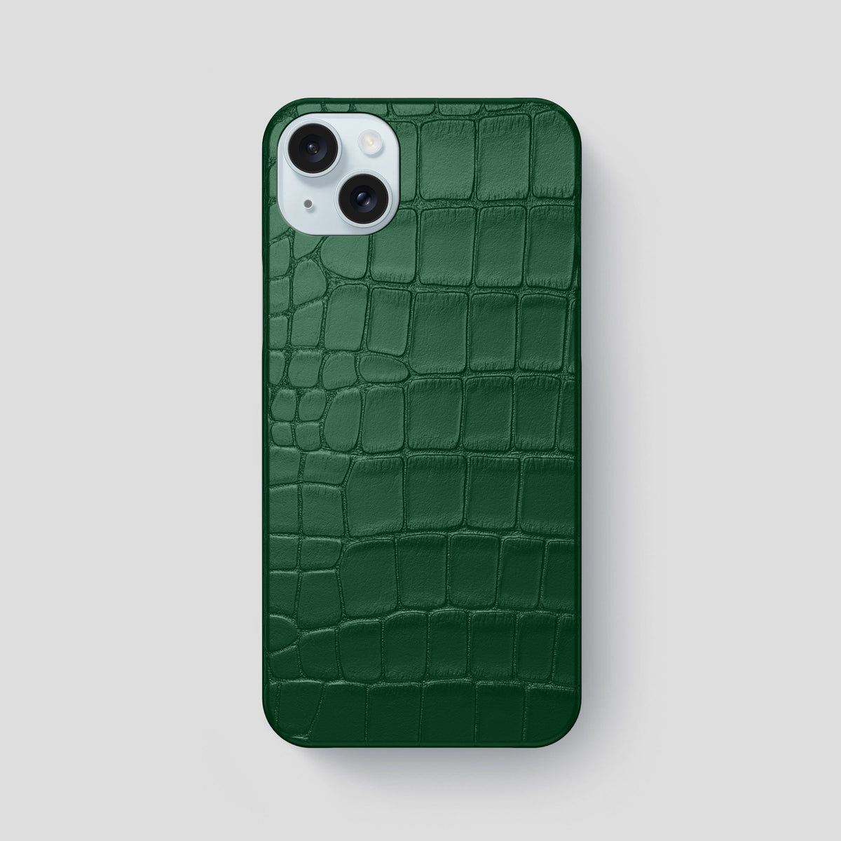 Forest-Green iPhone 15 Plus Slim Case Alligator -1 | Forest-Green