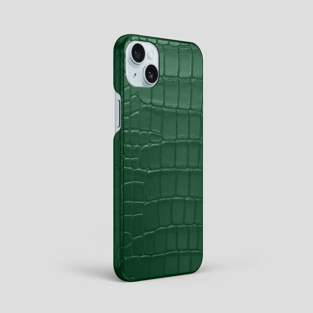 Forest-Green iPhone 15 Plus Slim Case Alligator -2 | Forest-Green