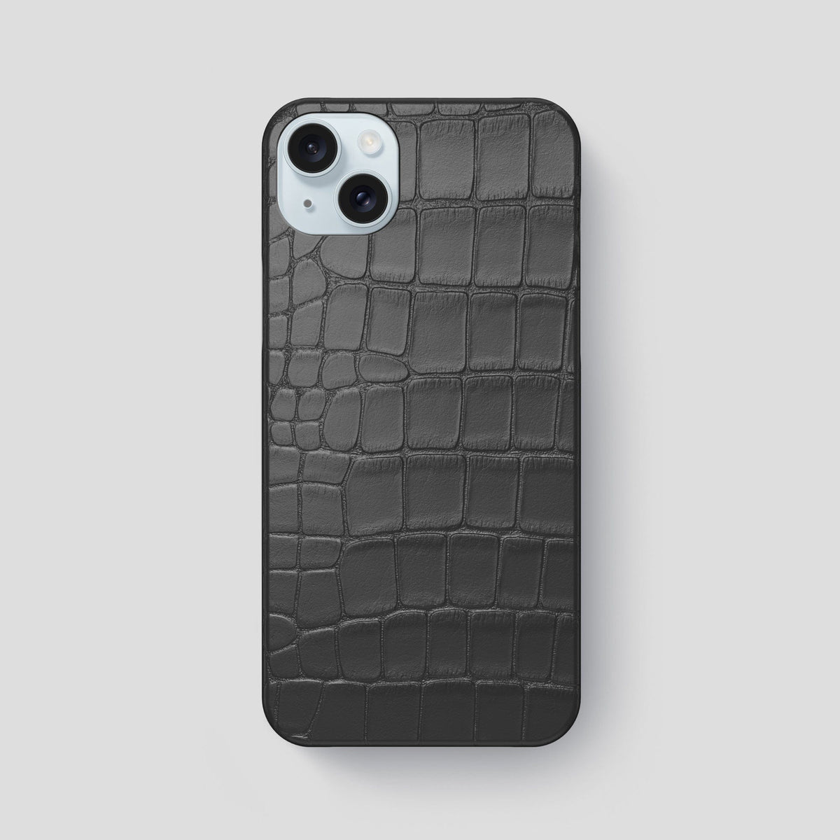 Grey iPhone 15 Plus Slim Case Alligator -1 | Grey