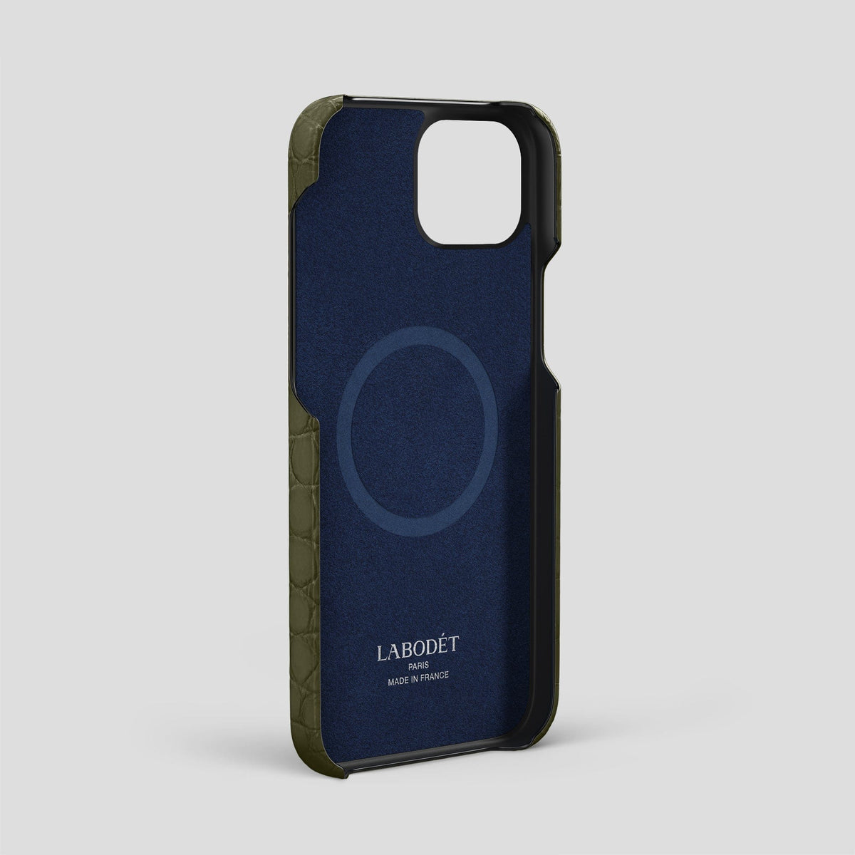 Kaki-Green iPhone 15 Plus Slim Case Alligator -4 | Kaki-Green