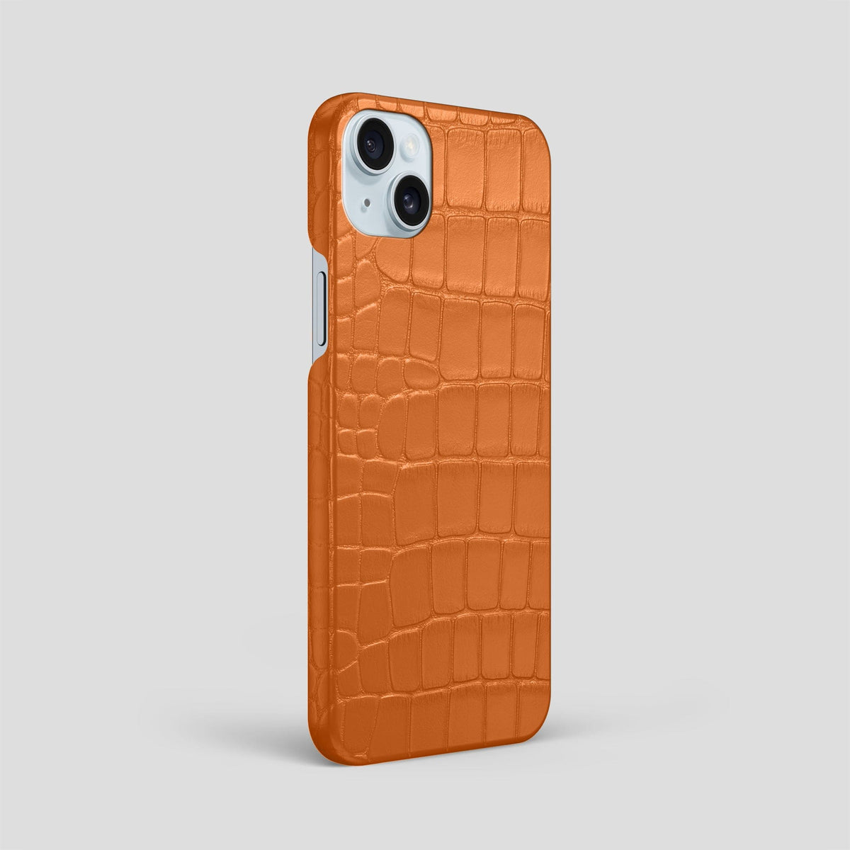 Orange iPhone 15 Plus Slim Case Alligator -2 | Orange