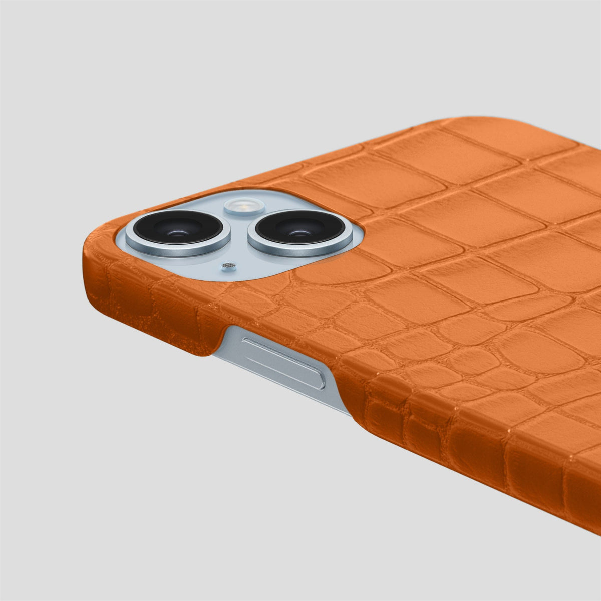 Orange iPhone 15 Plus Slim Case Alligator -6 | Orange