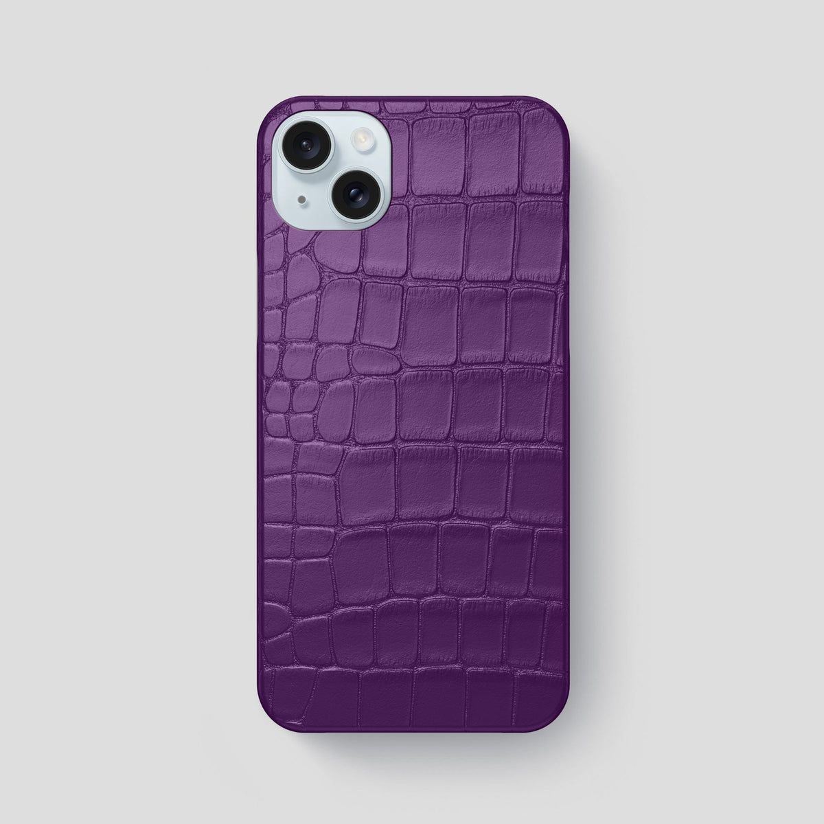 Purple iPhone 15 Plus Slim Case Alligator -1 | Purple