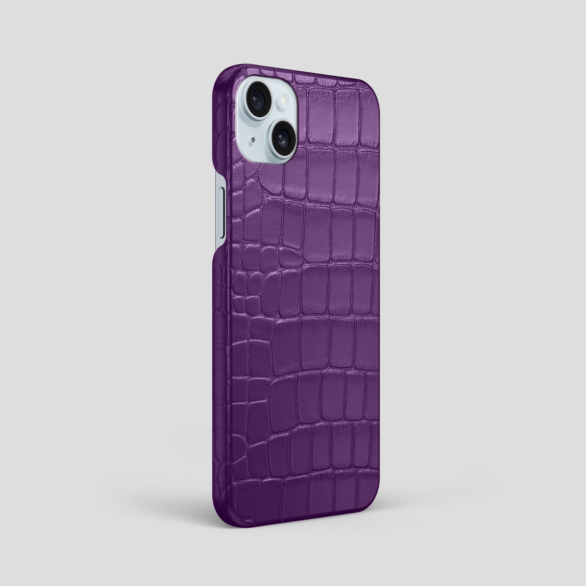 Purple iPhone 15 Plus Slim Case Alligator -2 | Purple