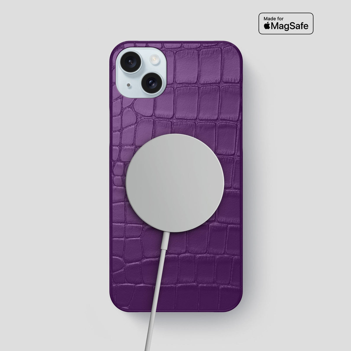 Purple iPhone 15 Plus Slim Case Alligator -5 | Purple