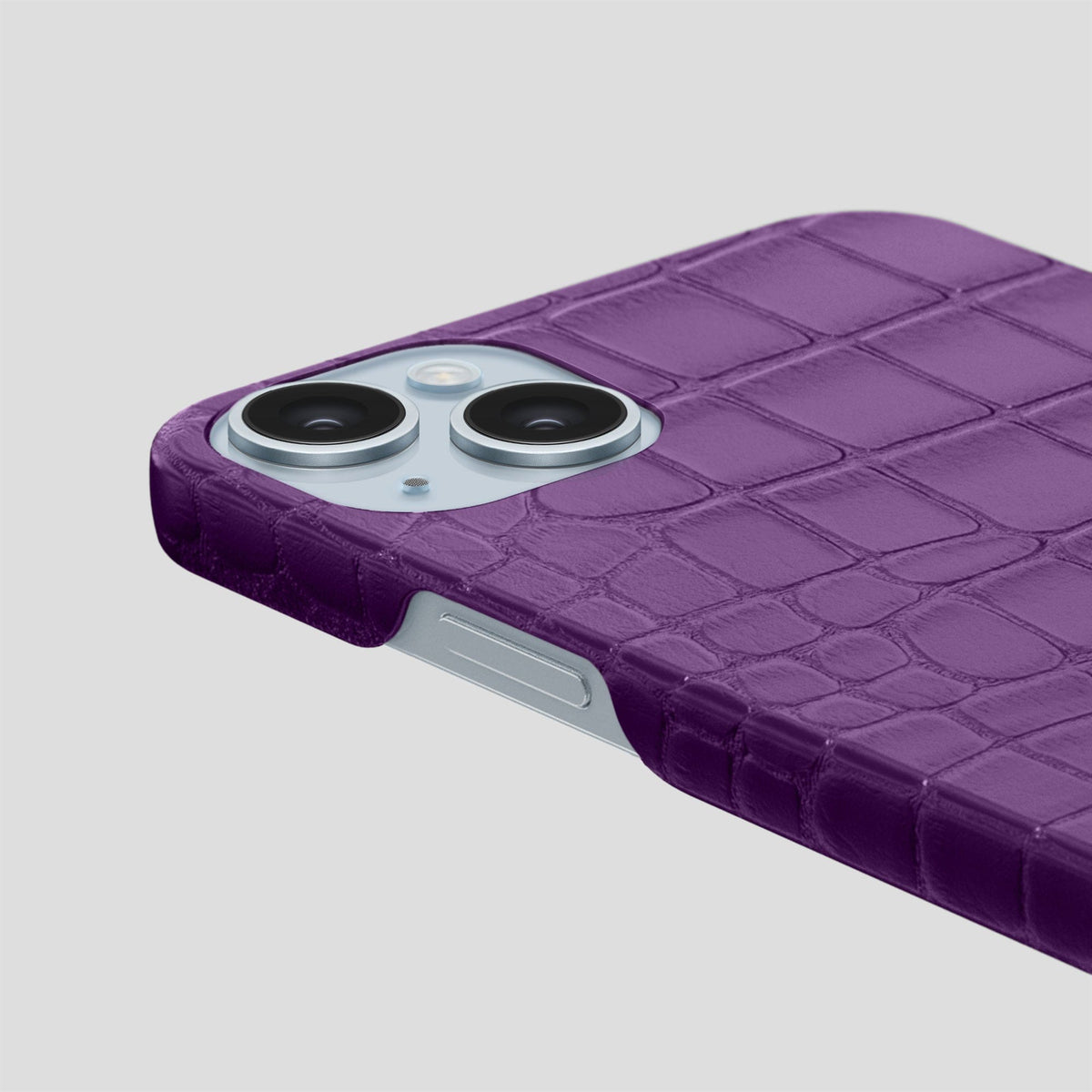 Purple iPhone 15 Plus Slim Case Alligator -6 | Purple