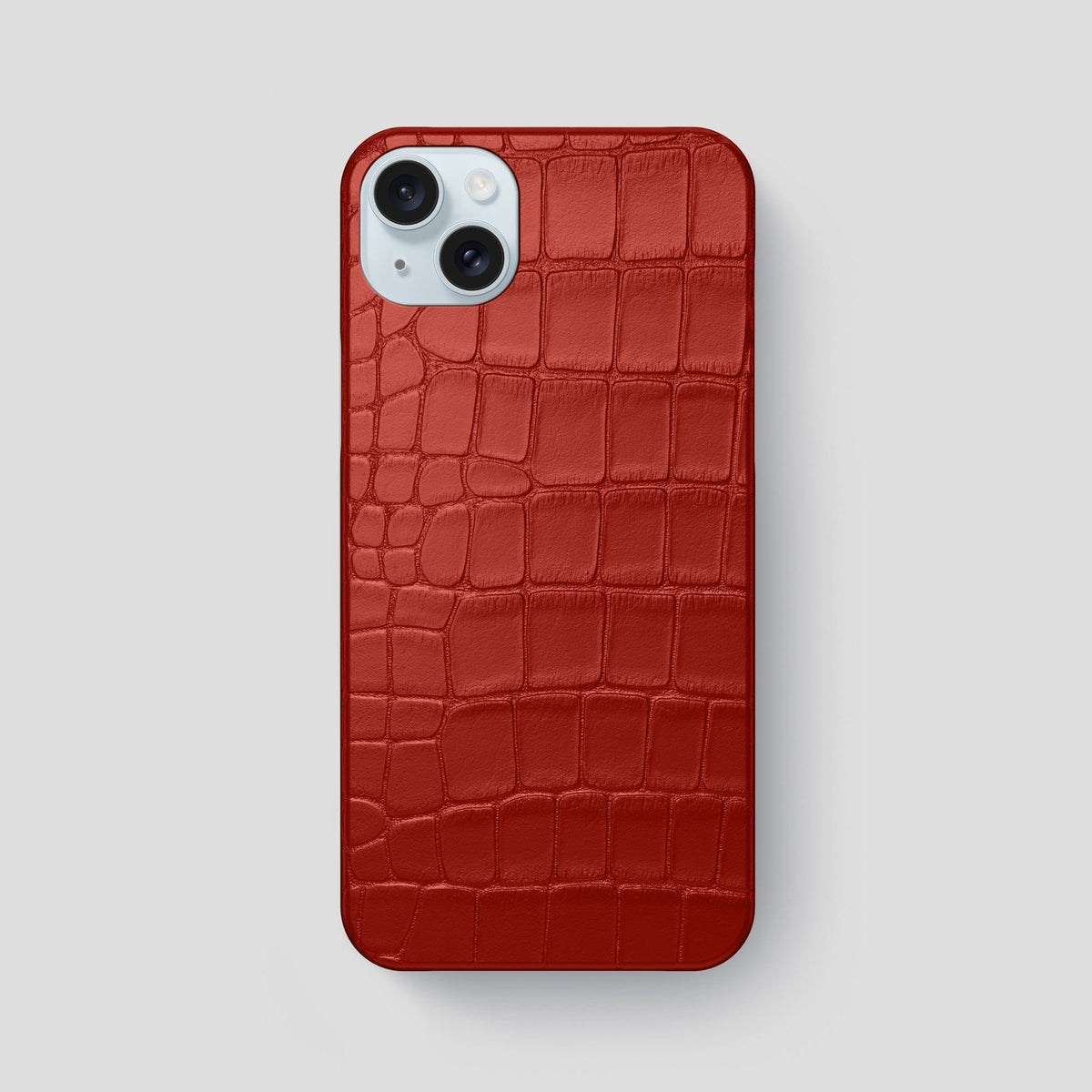 Red iPhone 15 Plus Slim Case Alligator -1 | Red