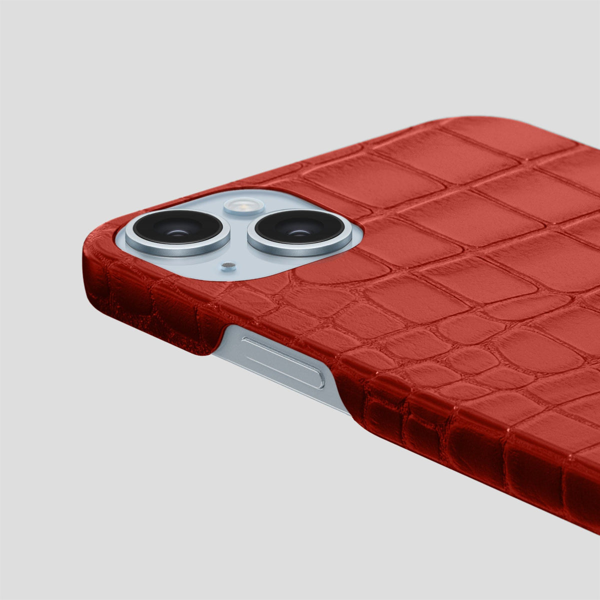 Red iPhone 15 Plus Slim Case Alligator -6 | Red