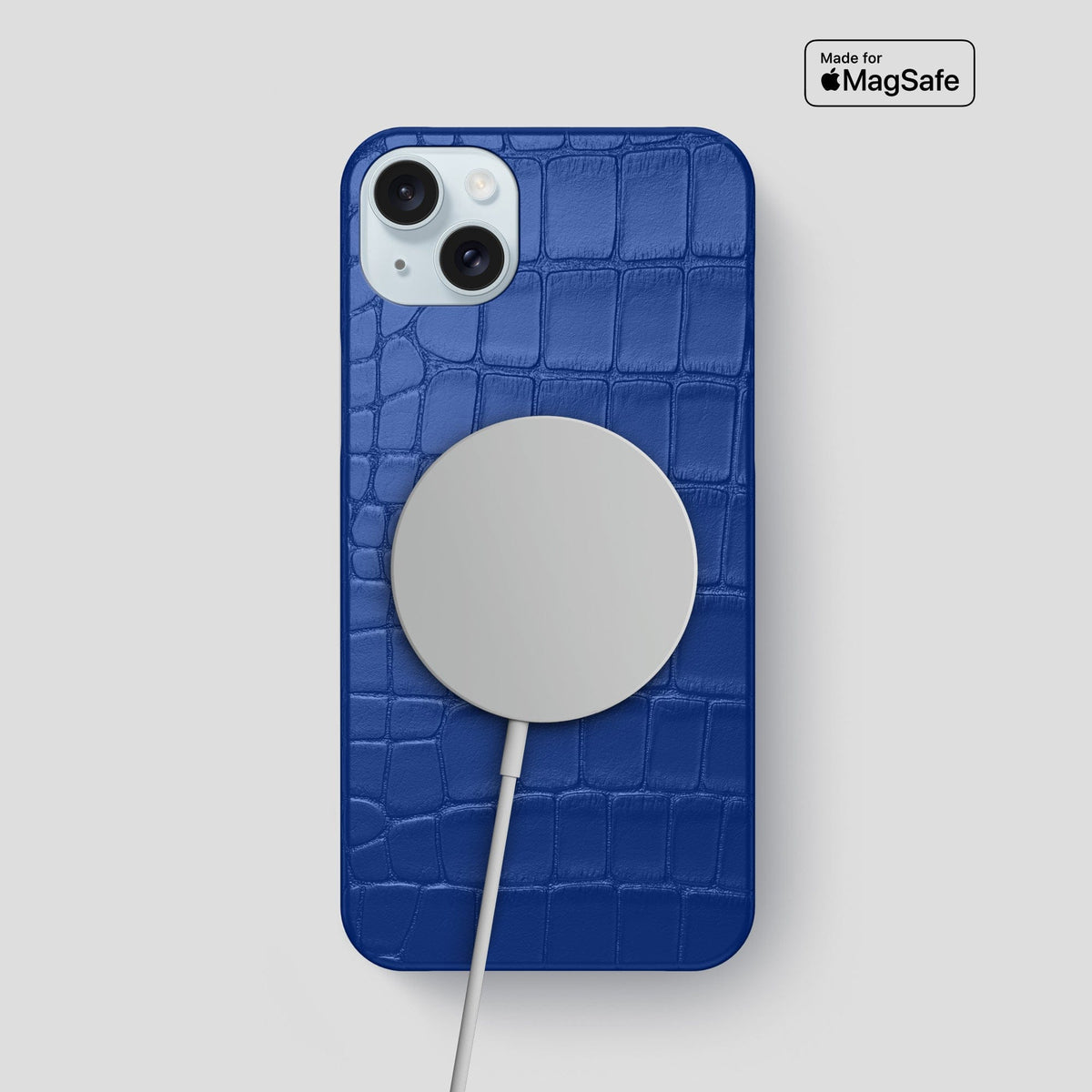 Royal Blue iPhone 15 Plus Slim Case Alligator -5 | Royal-Blue