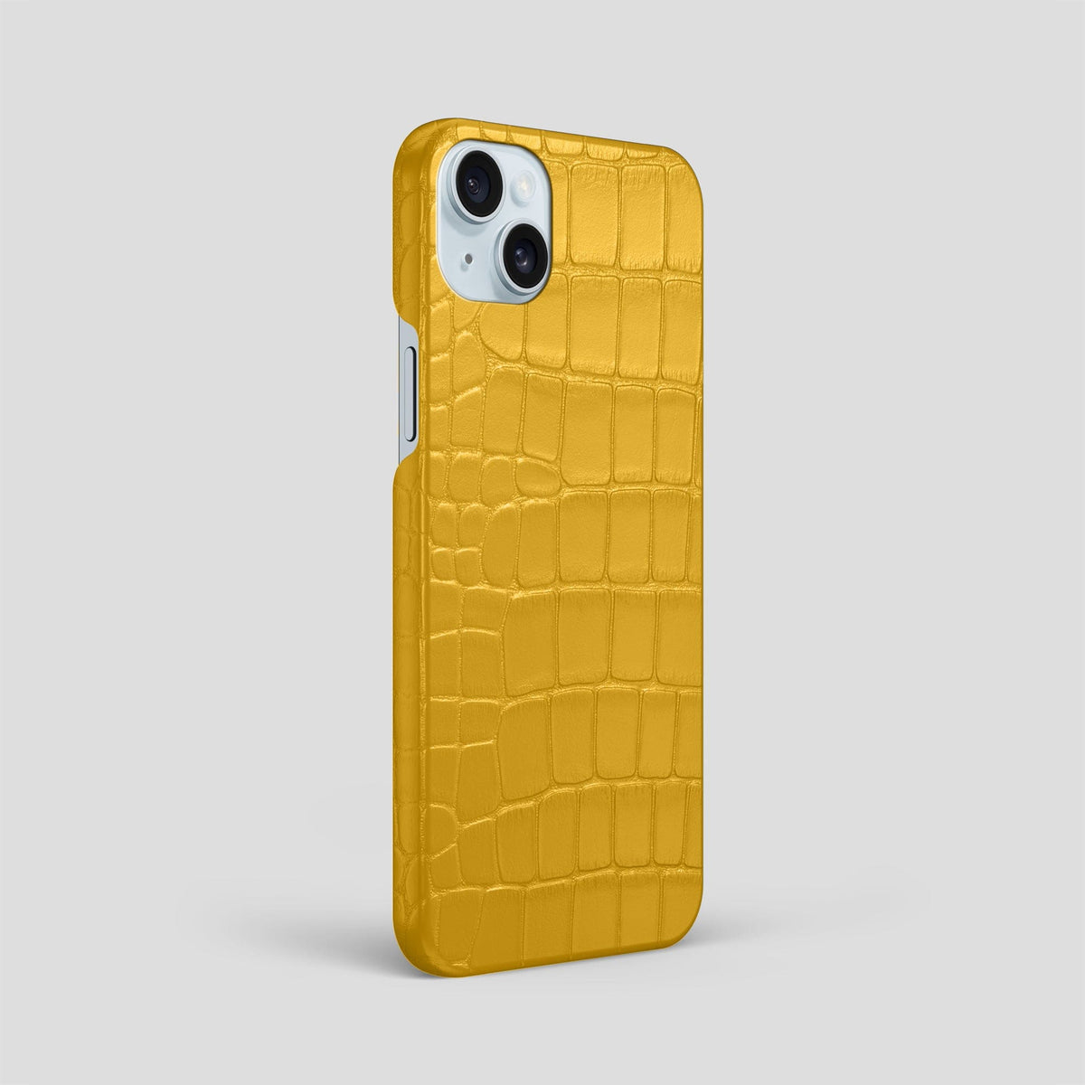 Yellow iPhone 15 Plus Slim Case Alligator -2 | Yellow
