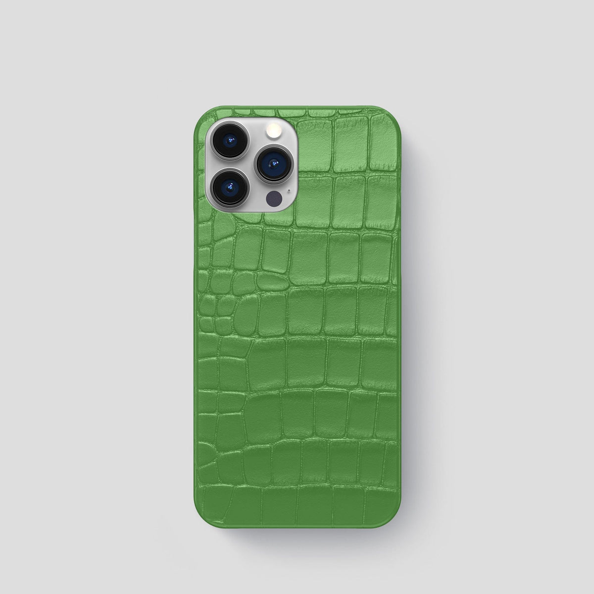 Apple-Green iPhone 15 Pro Slim Case Alligator -1 | Apple-Green
