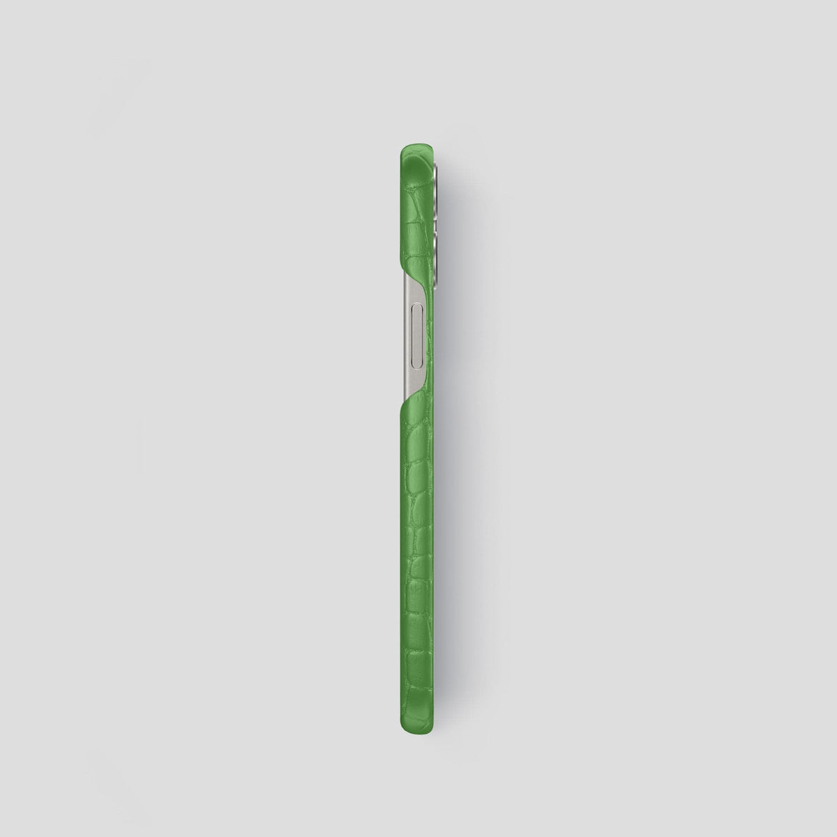 Apple-Green iPhone 15 Pro Slim Case Alligator -3 | Apple-Green