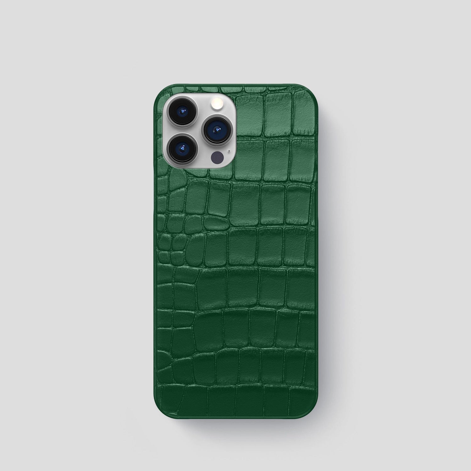 Forest-Green iPhone 15 Pro Slim Case Alligator -1 | Forest-Green