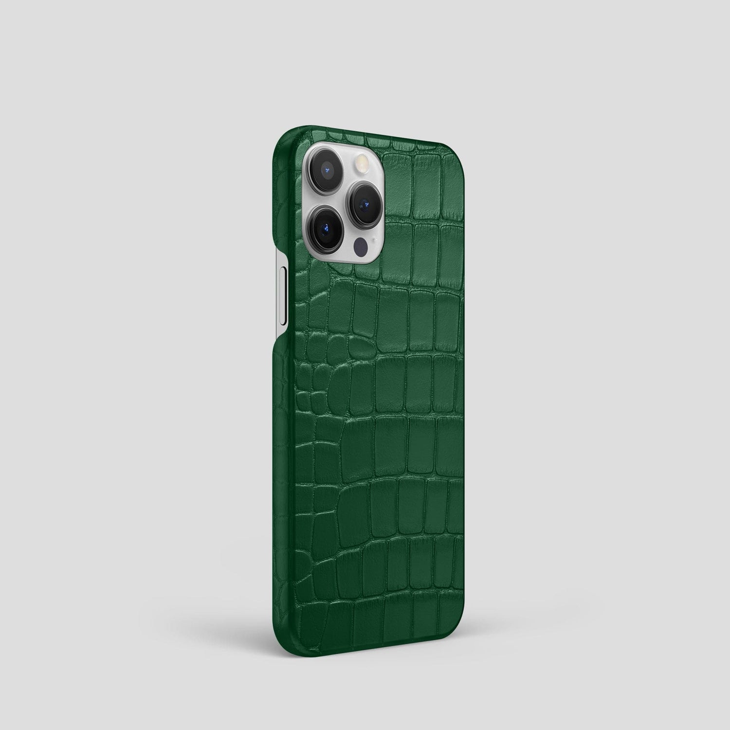 Forest-Green iPhone 15 Pro Slim Case Alligator -2 | Forest-Green