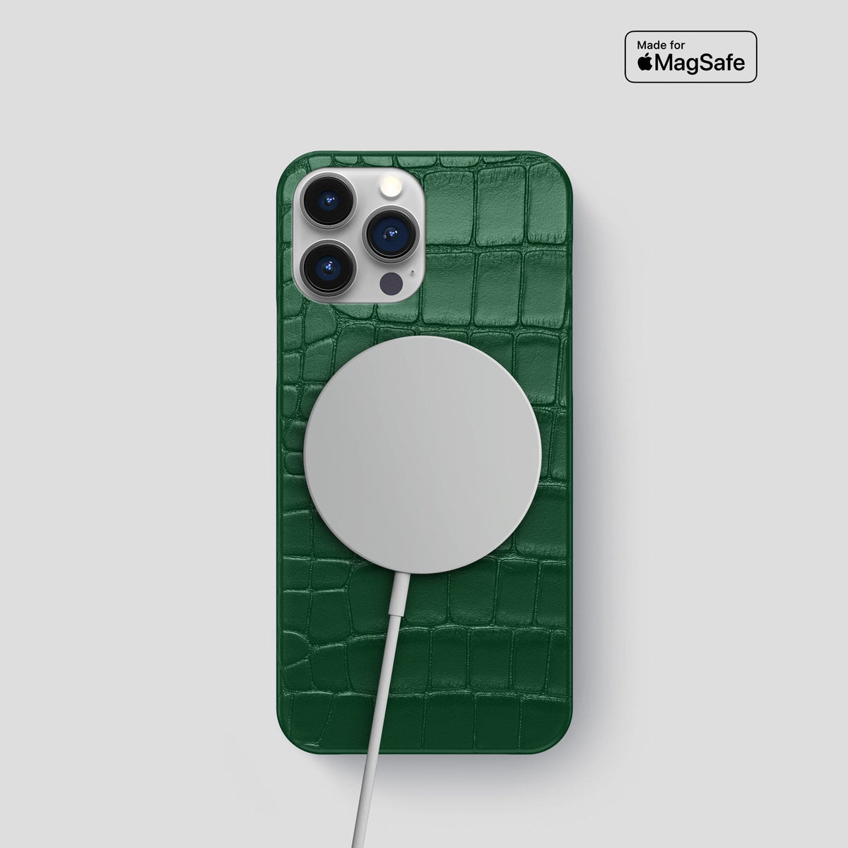 Forest-Green iPhone 15 Pro Slim Case Alligator -5 | Forest-Green