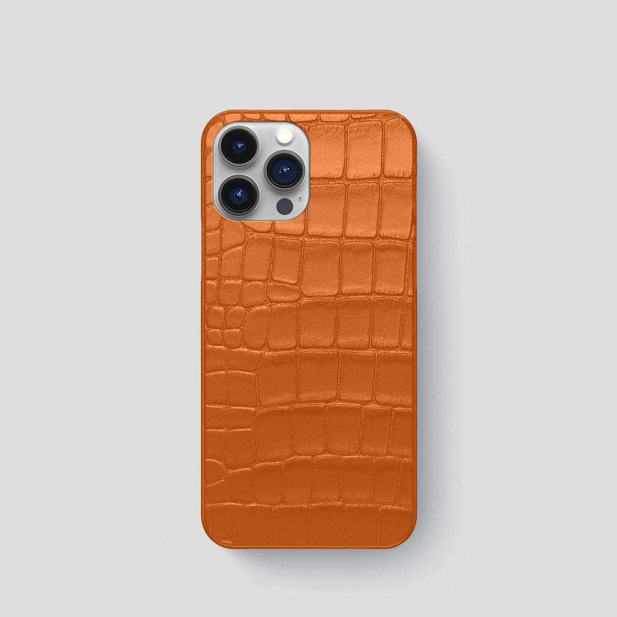 Orange iPhone 15 Pro Slim Case Alligator -1 | Orange