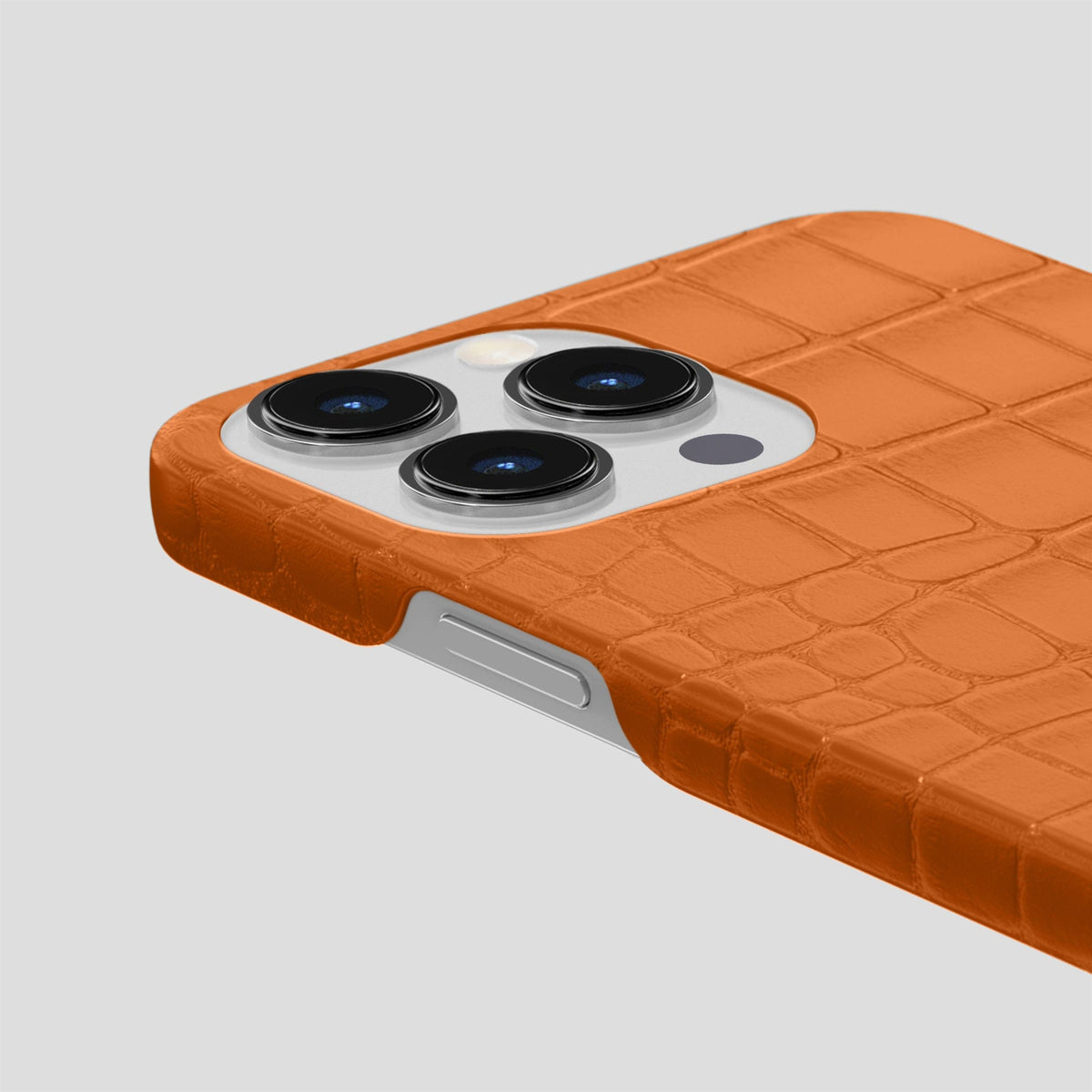 Orange iPhone 15 Pro Slim Case Alligator -6 | Orange
