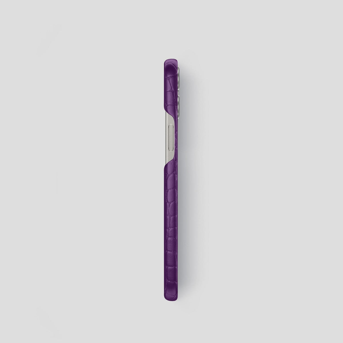 Purple iPhone 15 Pro Slim Case Alligator -3 | Purple