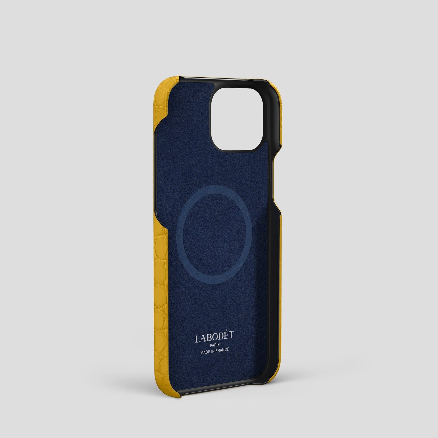 Yellow iPhone 15 Pro Slim Case Alligator -4 | Yellow