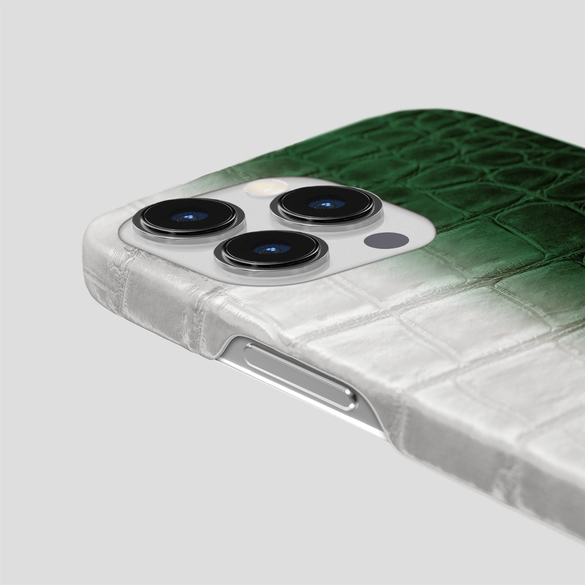 Green iPhone 15 Pro Slim Case Himalayan Crocodile -6 | Green