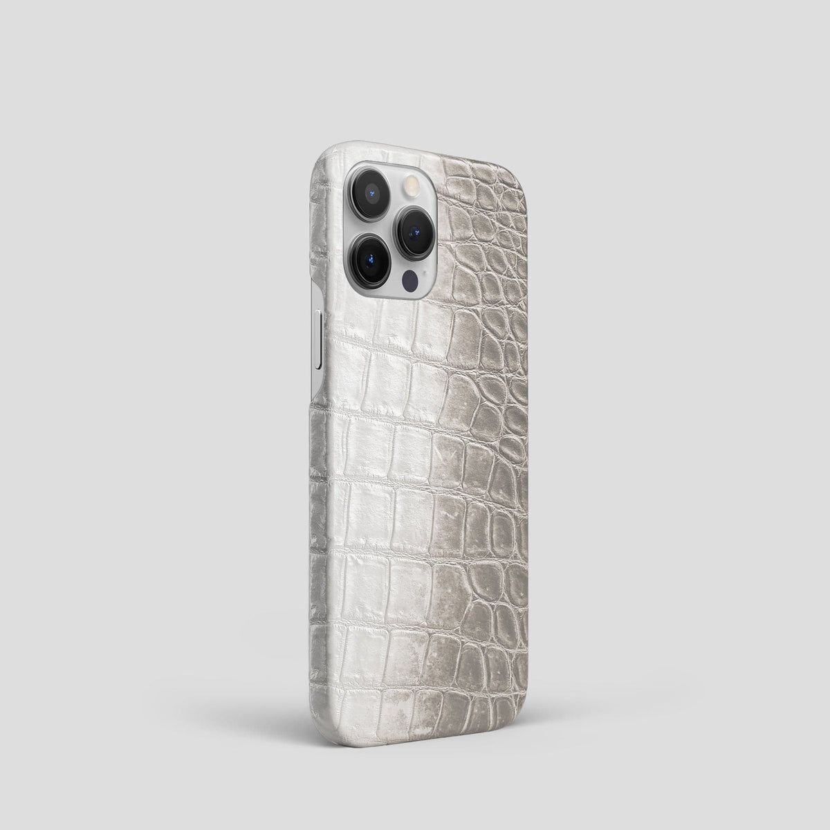 Grey iPhone 15 Pro Slim Case Himalayan Crocodile -2 | Grey