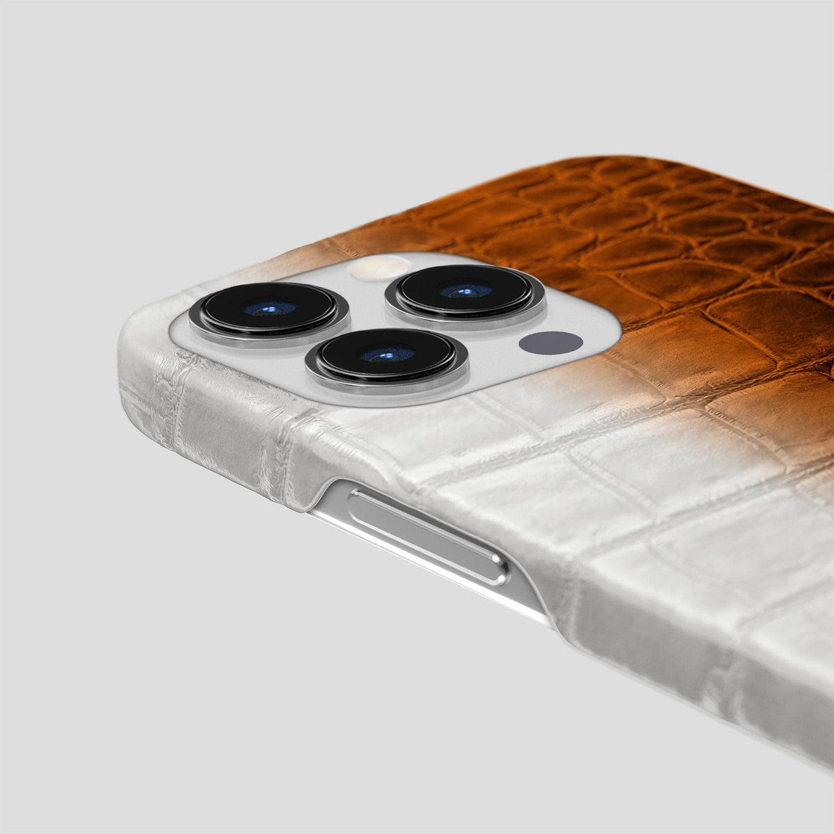 Orange iPhone 15 Pro Slim Case Himalayan Crocodile -6 | Orange