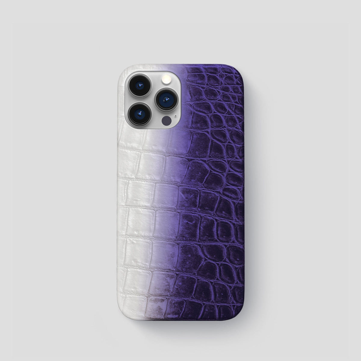 Purple iPhone 15 Pro Slim Case Himalayan Crocodile -1 | Purple