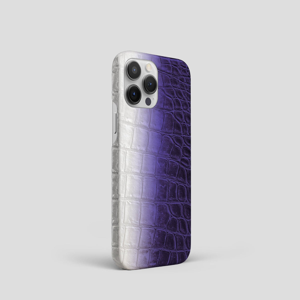 Purple iPhone 15 Pro Slim Case Himalayan Crocodile -2 | Purple