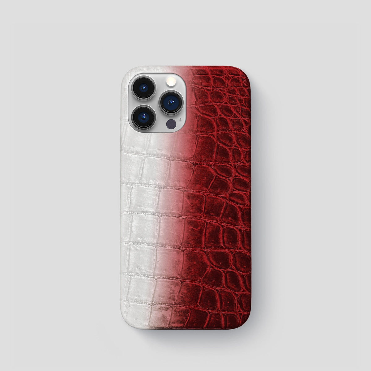 Red iPhone 15 Pro Slim Case Himalayan Crocodile -1 | Red